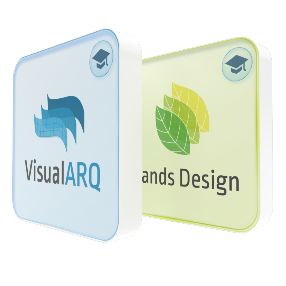 VisualARQ 3 and Lands Design 6 Educational Bundle Logo
