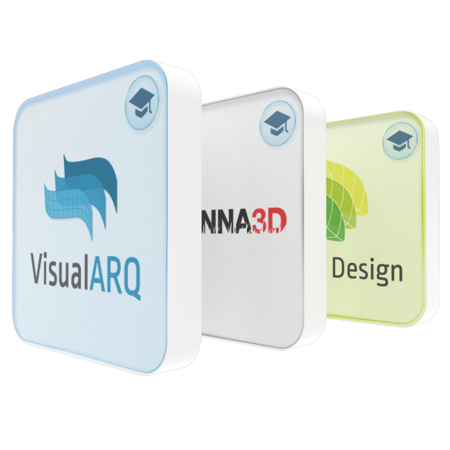 VisualARQ 3 and Savanna3D and Lands Design 6 Educational Bundle Logo